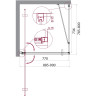Душевой уголок 90x80 см BELBAGNO MARMI-AH-1-90/80-C-Cr