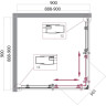 Душевой уголок 90x90 см BELBAGNO UNO-195-A-2-90-P-NERO