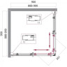 Душевой уголок 90x90 см BELBAGNO UNO UNO-195-A-2-90-C-Cr