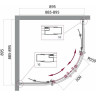 Душевой уголок 95x95 см BELBAGNO UNO UNO-195-R-2-95-P-Cr
