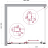 Душевой уголок BELBAGNO LUCE-A-1-100/100-C-Cr
