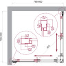 Душевой уголок BELBAGNO LUCE-A-2-80-C-Cr