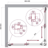 Душевой уголок BELBAGNO LUCE-A-2-90-P-ORO