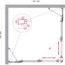 Душевой уголок BELBAGNO LUCE-A-22-100+20-C-Cr