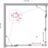Душевой уголок BELBAGNO LUCE-A-22-100+25-C-Cr