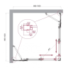 Душевой уголок BELBAGNO LUCE-A-22-80+20-C-Cr