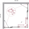 Душевой уголок BELBAGNO LUCE-A-22-80+25-C-Cr