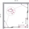 Душевой уголок BELBAGNO LUCE-A-22-80+30-C-Cr
