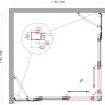 Душевой уголок BELBAGNO LUCE-A-22-90+25-C-Cr