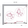 Душевой уголок BELBAGNO LUCE-AH-1-100/80-C-Cr