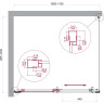 Душевой уголок BELBAGNO LUCE-AH-1-110/100-C-Cr