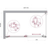 Душевой уголок BELBAGNO LUCE-AH-1-130/80-C-Cr