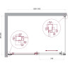 Душевой уголок BELBAGNO LUCE-AH-1-130/90-C-Cr