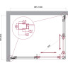 Душевой уголок BELBAGNO LUCE-AH-2-100/80-C-Cr