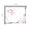 Душевой уголок BELBAGNO LUCE-AH-21-100/80-C-Cr