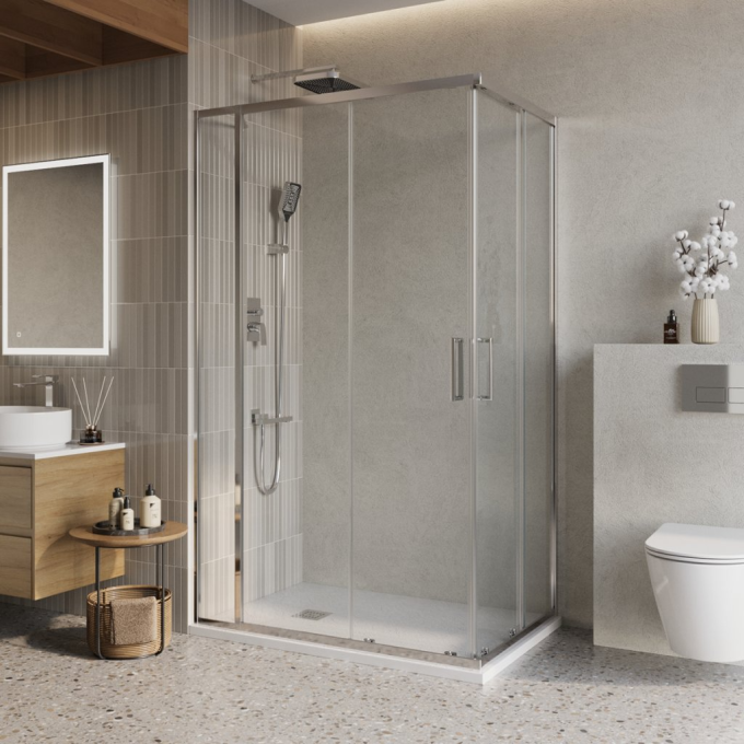 Душевой уголок BELBAGNO LUCE-AH-21-100/80-C-Cr