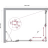 Душевой уголок BELBAGNO LUCE-AH-21-130/100-C-Cr