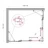 Душевой уголок BELBAGNO LUCE-AH-22-110/100-C-Cr