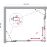 Душевой уголок BELBAGNO LUCE-AH-22-120/100-C-Cr