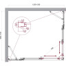 Душевой уголок BELBAGNO LUCE-AH-22-125/110-C-Cr