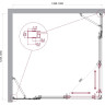 Душевой уголок BELBAGNO LUCE-AH-22-130/125-C-Cr