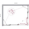 Душевой уголок BELBAGNO LUCE-AH-22-140/110-C-Cr