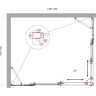 Душевой уголок BELBAGNO LUCE-AH-22-140/115-C-Cr
