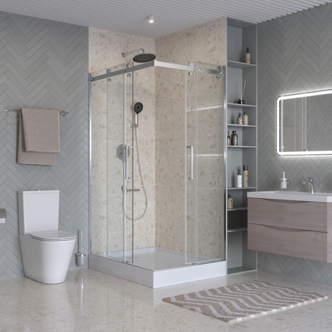 Душевой уголок BELBAGNO MARINO-2-AH-2-120/90-C-CR