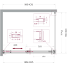Душевой уголок BELBAGNO SOFT_CLOSE-1-AH-1-100/80-C-GM