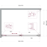 Душевой уголок BELBAGNO SOFT_CLOSE-1-AH-1-130/90-C-GM