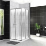 Душевой уголок BELBAGNO UNO-195-A-2-100-CH-CR стекло Шиншилла, профиль хром