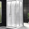 Душевой уголок BELBAGNO UNO-195-A-2-100-CH-CR стекло Шиншилла, профиль хром