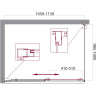 Душевой уголок BELBAGNO UNIQUE-AH-1-100/115-100-M-Cr