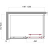 Душевой уголок BELBAGNO UNO 120x80 см UNO-AH-1-120/80-P-Cr