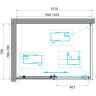 Душевой уголок BELBAGNO UNO-195-AH-1-100/80-C-Cr