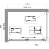 Душевой уголок BELBAGNO UNO-195-AH-1-120/90-P-Cr