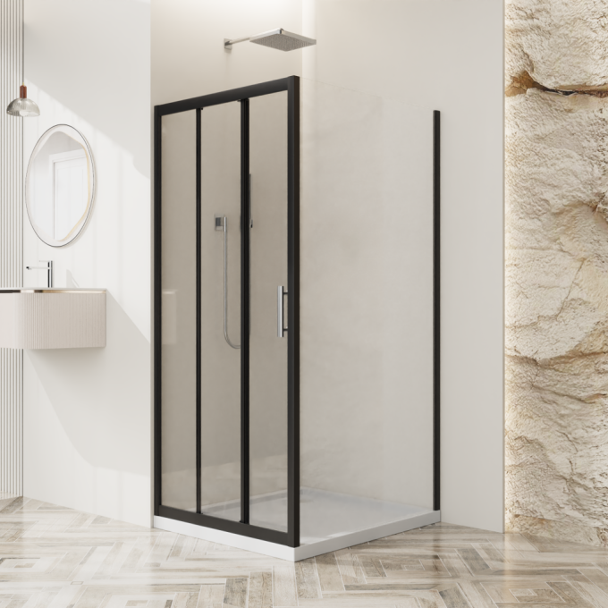 Душевой уголок BELBAGNO UNO-195-AHF-31-100/90-C-NERO