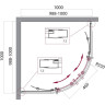 Душевой уголок BELBAGNO UNO-195-R-2-100-CH-CR