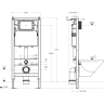 Инсталляция BELBAGNO BB-101-M 500x165x1125 для подвесного унитаза