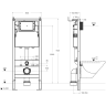Инсталляция BELBAGNO BB-101-M-BC для подвесного унитаза в комплекте с кнопкой смыва