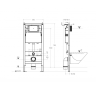 Инсталляция BELBAGNO BB-101-M-BR для подвесного унитаза в комплекте с кнопкой смыва