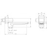 Излив для ванны 162 мм BELBAGNO ROMANO ROM-BCA-CRM