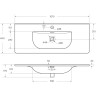 Керамическая раковина BELBAGNO BB-8099-3-100, 1010x400x170