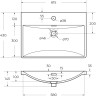 Керамическая раковина BELBAGNO BB-8076-3-60, 610x430x145