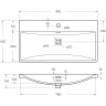Керамическая раковина BELBAGNO BB-8076-3-80, 810x430x145