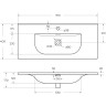 Керамическая раковина BELBAGNO BB-8099-3-90, 910x400x170