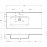 Керамическая раковина BELBAGNO BB1000ETL-L, чаша слева, 1010x460x175