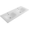 Керамическая раковина с двумя чашами BELBAGNO UNO BB-8099-120-2, 1210x460x170