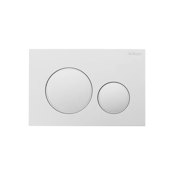 Кнопка смыва BELBAGNO BB-17C-BL белый глянец
