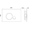 Кнопка смыва BELBAGNO SFERA CZR/BB-SR-BORO брашированное золото